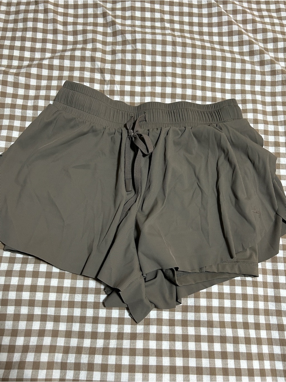 Women's Brown Drawstring Active Shorts
